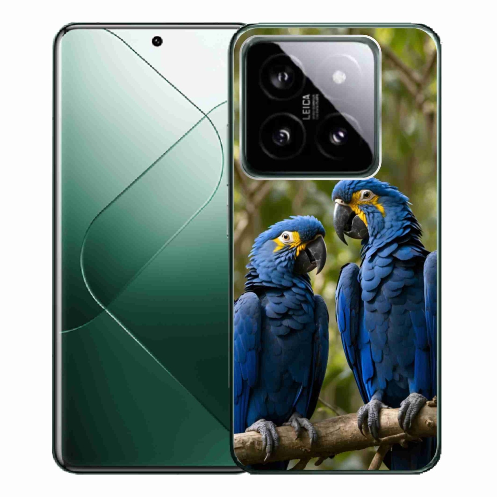 Gelový kryt mmCase na Xiaomi 14 Pro - papouščí duo