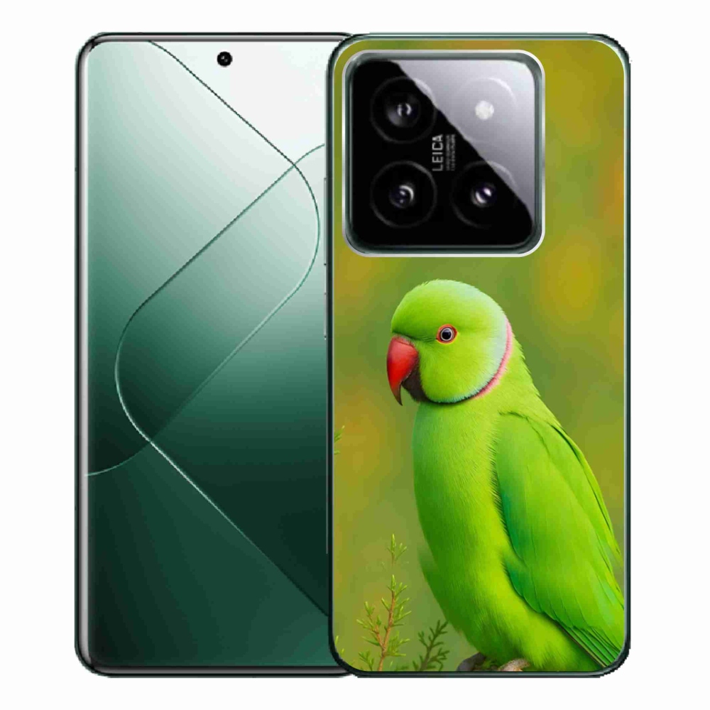 Gelový kryt mmCase na Xiaomi 14 Pro - papoušek alexandr 2