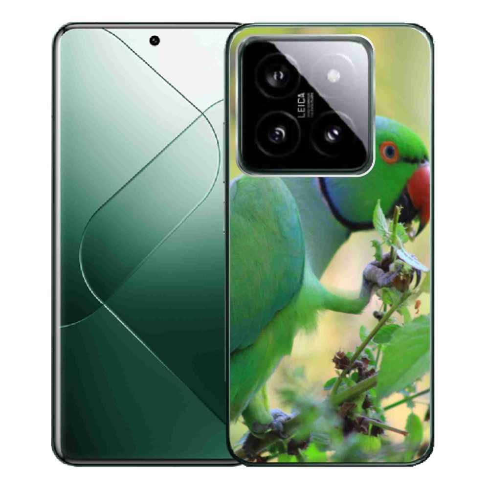 Gelový kryt mmCase na Xiaomi 14 Pro - papoušek alexandr