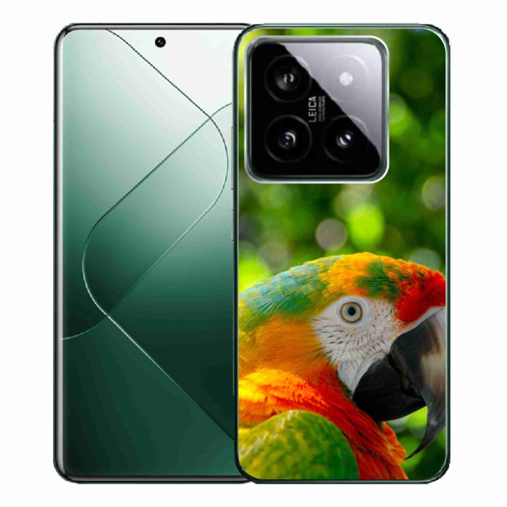 Gelový kryt mmCase na Xiaomi 14 Pro - papoušek ara 3