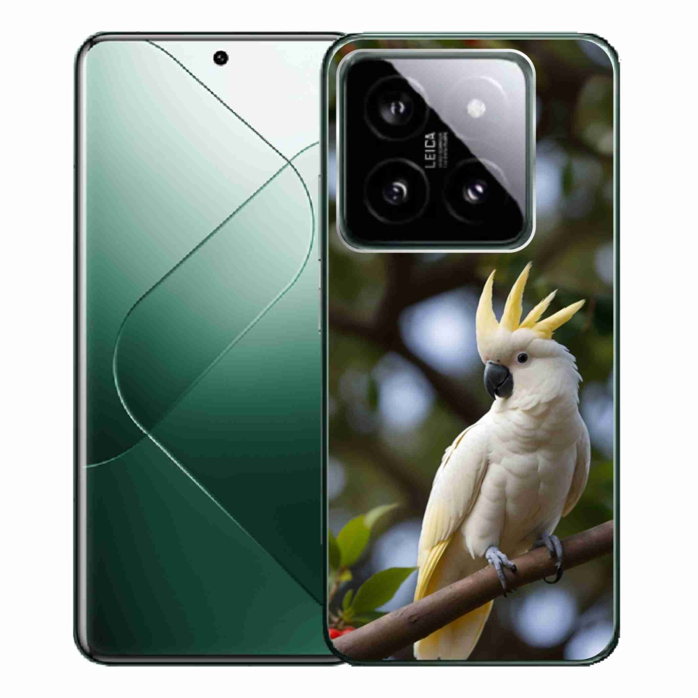Gelový kryt mmCase na Xiaomi 14 Pro - papoušek kakadu 3