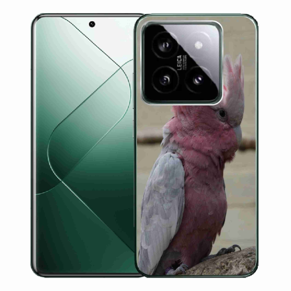 Gelový kryt mmCase na Xiaomi 14 Pro - papoušek kakadu růžový
