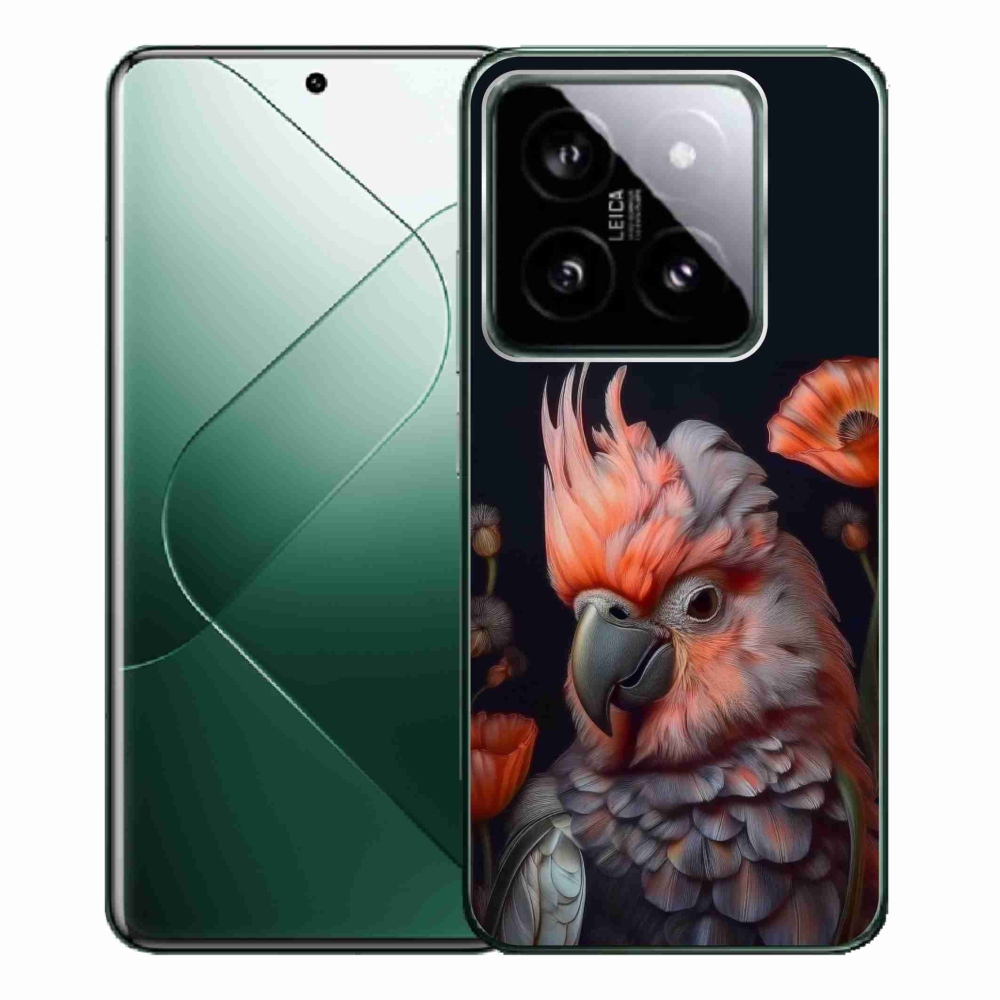 Gelový kryt mmCase na Xiaomi 14 Pro - papoušek kakadu v barvách
