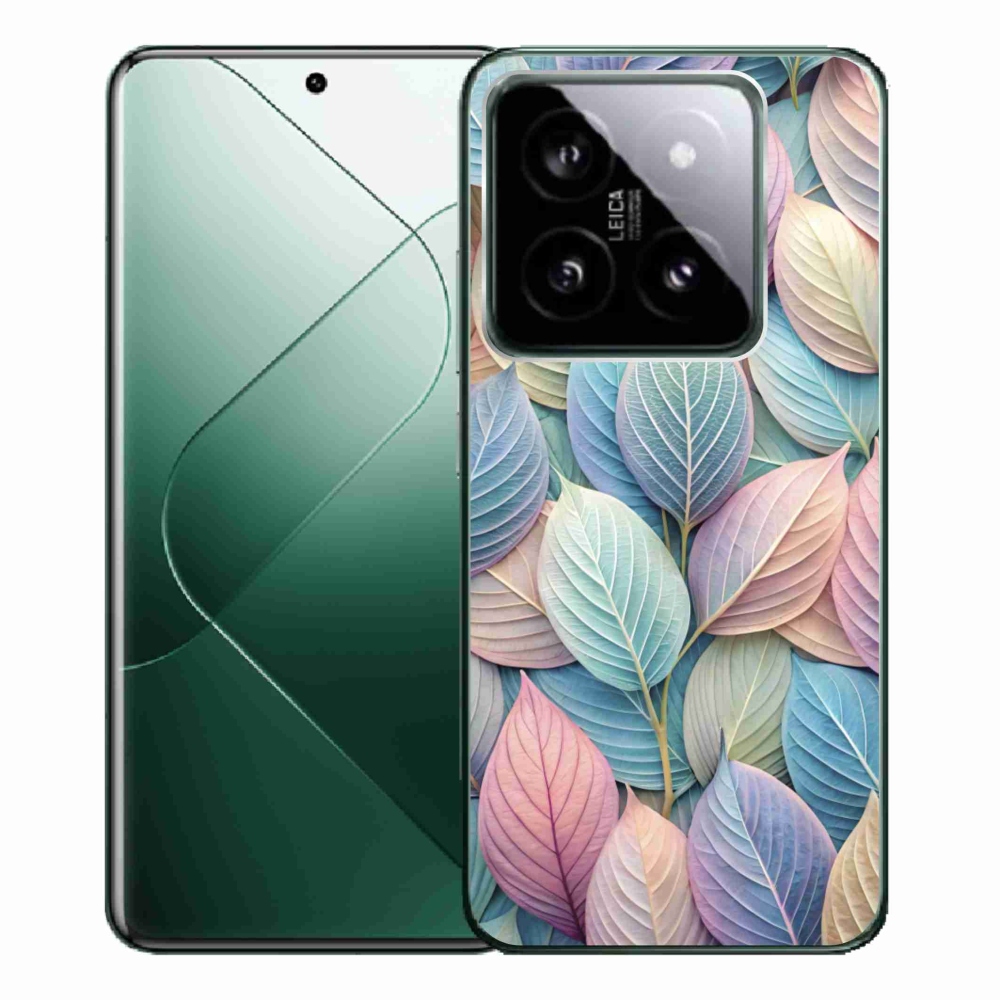 Gelový kryt mmCase na Xiaomi 14 Pro - pastelové listy
