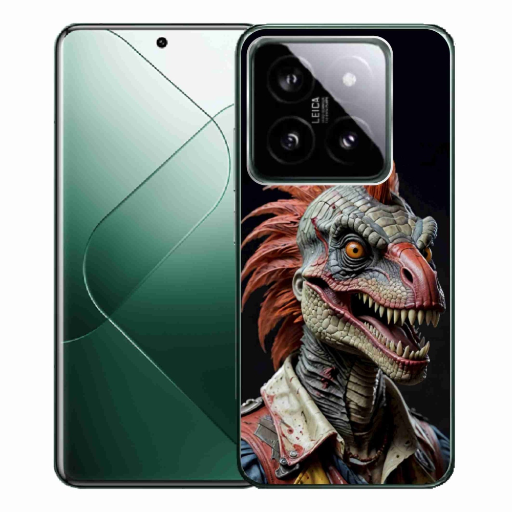 Gelový kryt mmCase na Xiaomi 14 Pro - punk dinosaurus