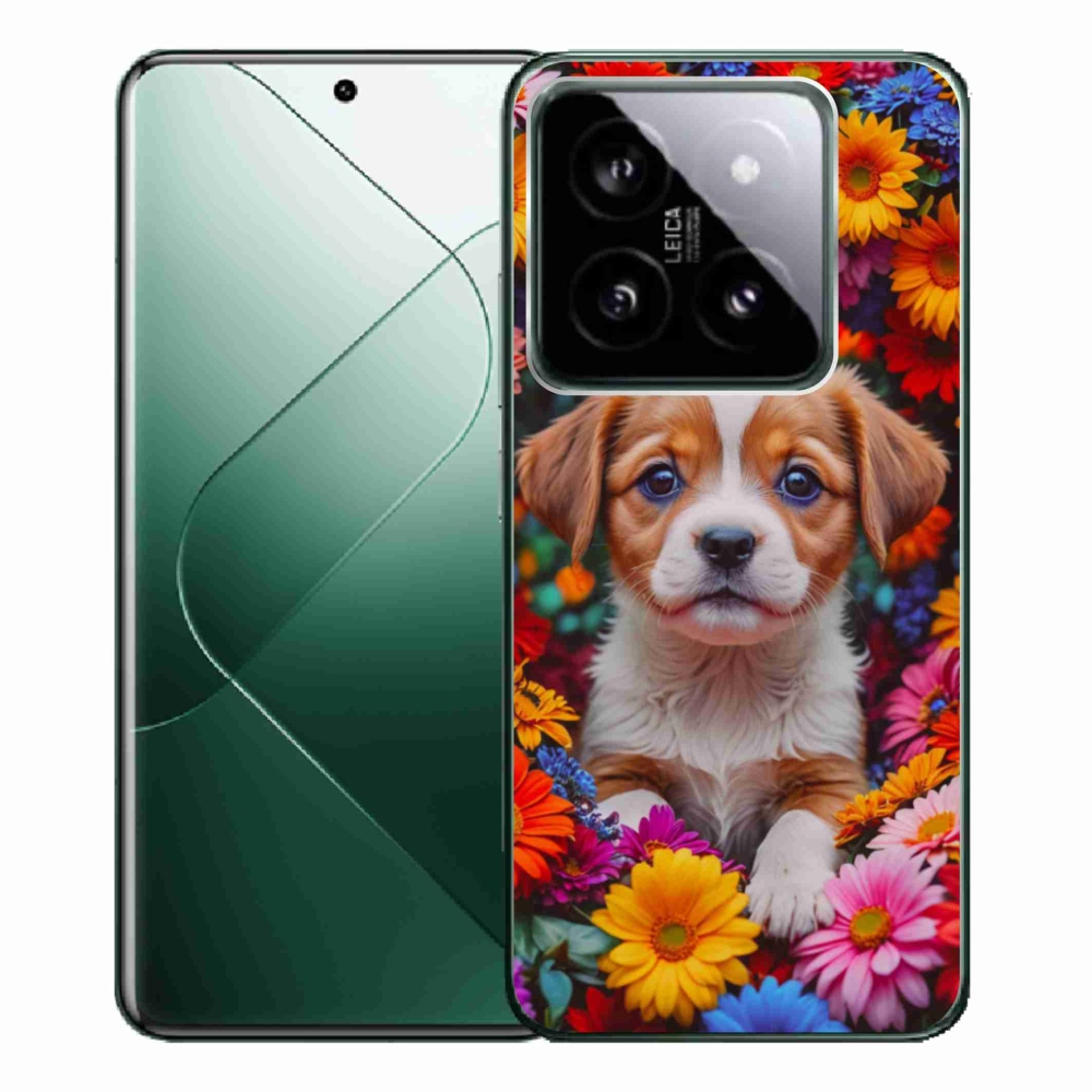 Gelový kryt mmCase na Xiaomi 14 Pro - roztomilé štěně