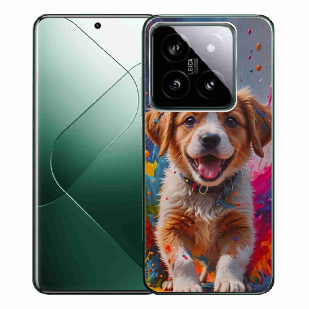 Gelový kryt mmCase na Xiaomi 14 Pro - roztomilé štěně 3