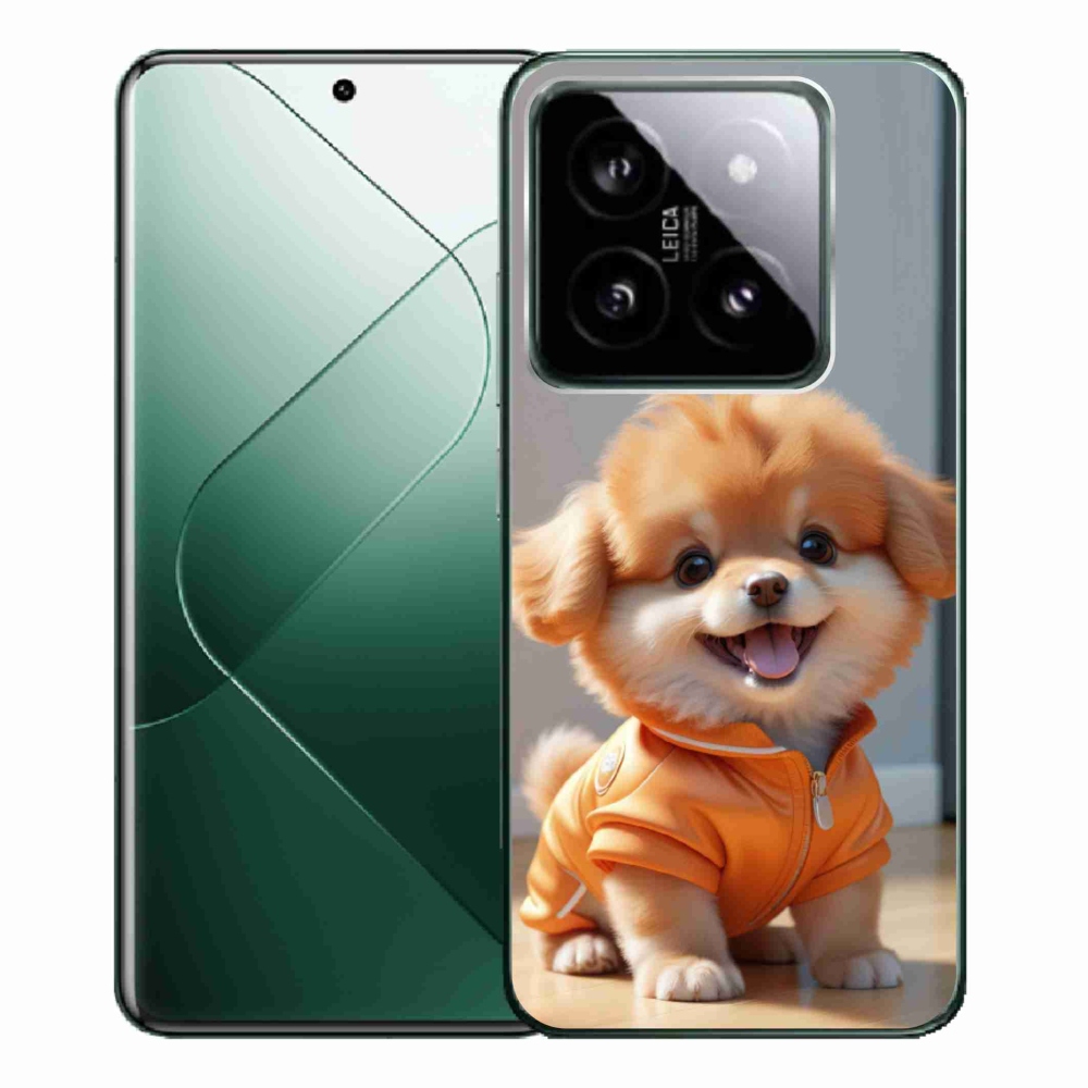 Gelový kryt mmCase na Xiaomi 14 Pro - roztomilý pomeranian v mikině