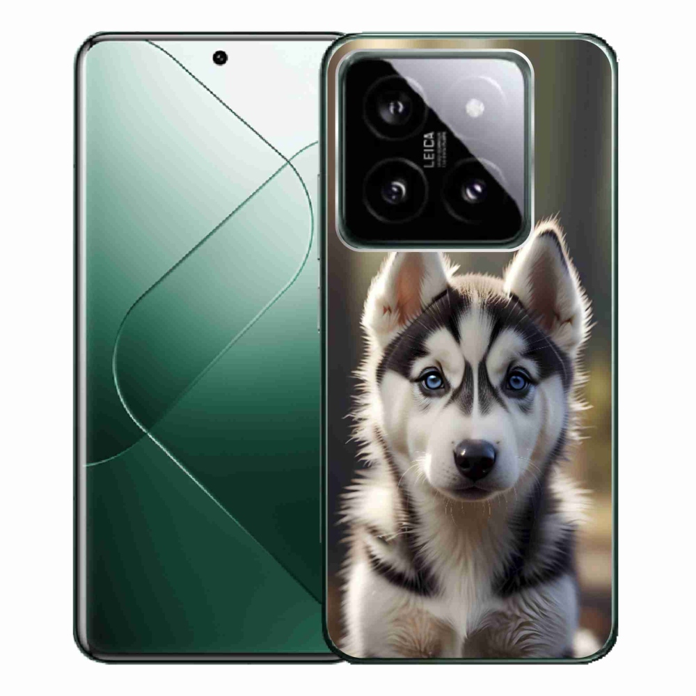 Gelový kryt mmCase na Xiaomi 14 Pro - roztomilý sibiřský husky
