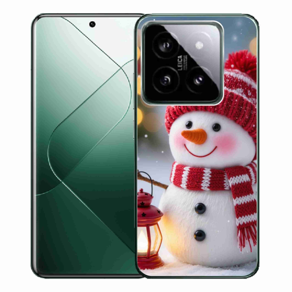 Gelový kryt mmCase na Xiaomi 14 Pro - sněhulák 2