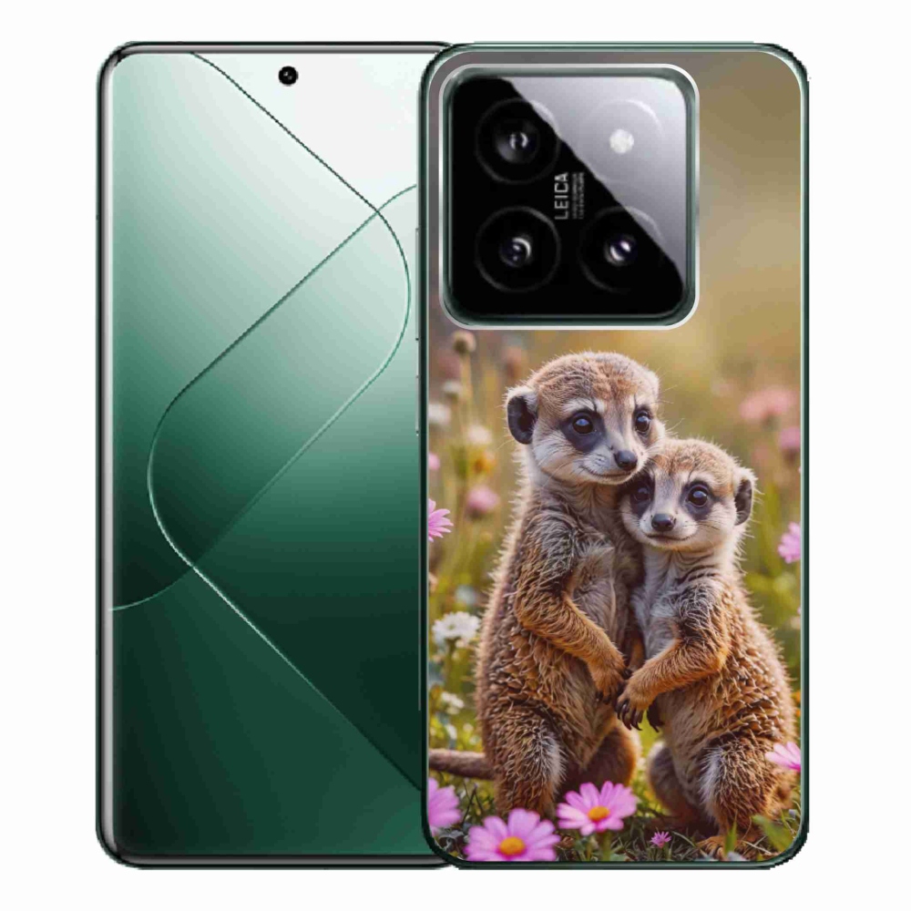 Gelový kryt mmCase na Xiaomi 14 Pro - surikatí duo