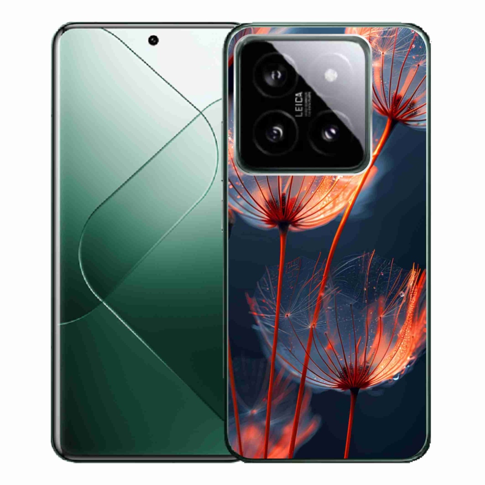 Gelový kryt mmCase na Xiaomi 14 Pro - světélkující chmýří