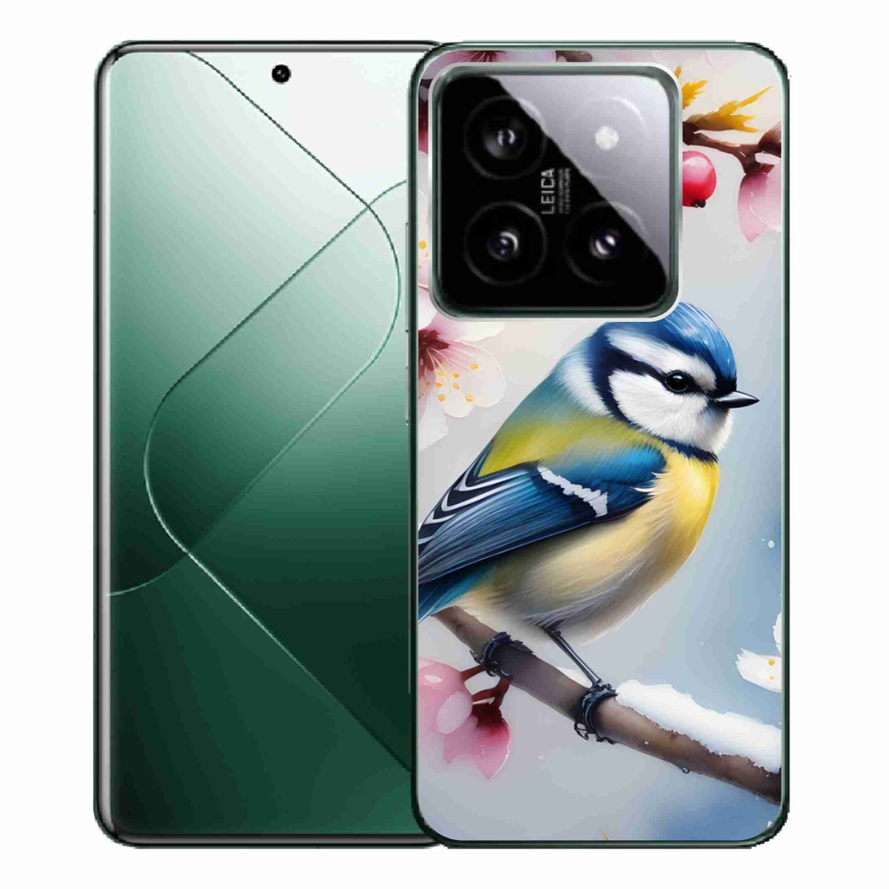 Gelový kryt mmCase na Xiaomi 14 Pro - sýkorka