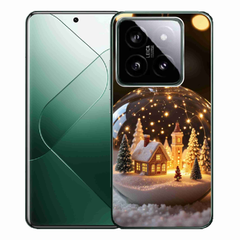 Gelový kryt mmCase na Xiaomi 14 Pro - vánoční koule 3
