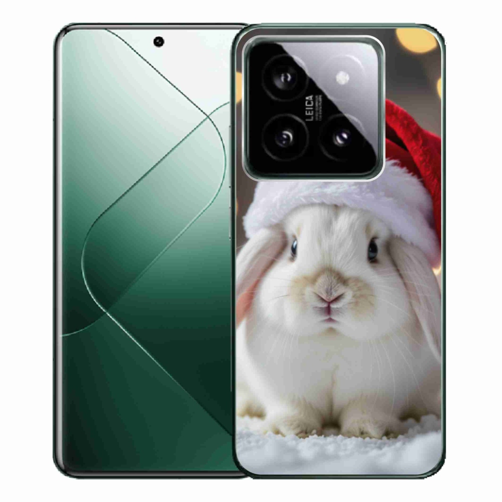 Gelový kryt mmCase na Xiaomi 14 Pro - vánoční králík