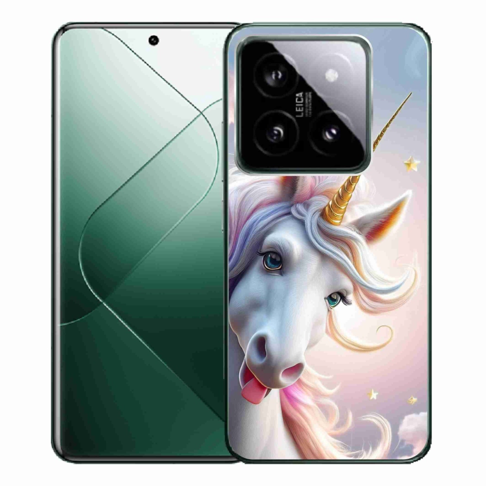 Gelový kryt mmCase na Xiaomi 14 Pro - veselý jednorožec