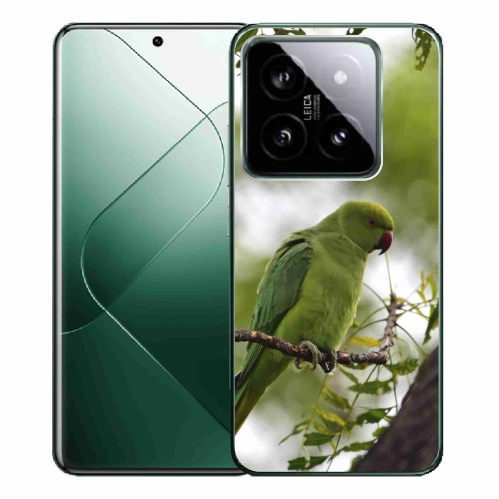 Gelový kryt mmCase na Xiaomi 14 Pro - zelený papoušek