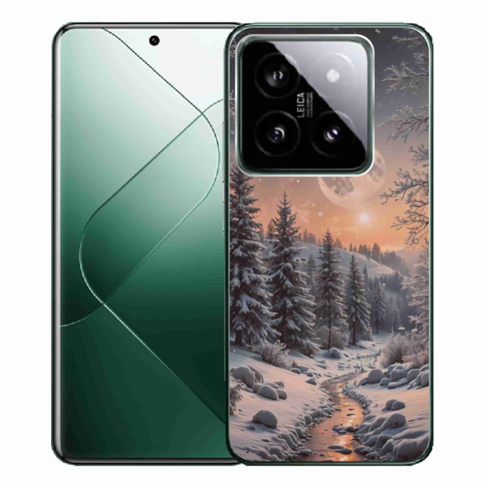 Gelový kryt mmCase na Xiaomi 14 Pro - zimní krajina 2