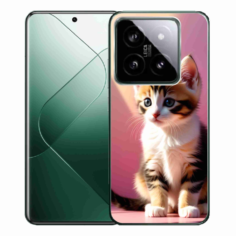 Gelový kryt mmCase na Xiaomi 14 Pro - zvědavé kotě 2