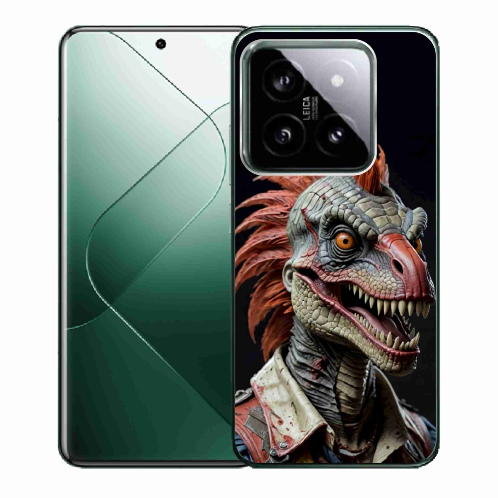 Gelový kryt mmCase na Xiaomi 14 - punk dinosaurus