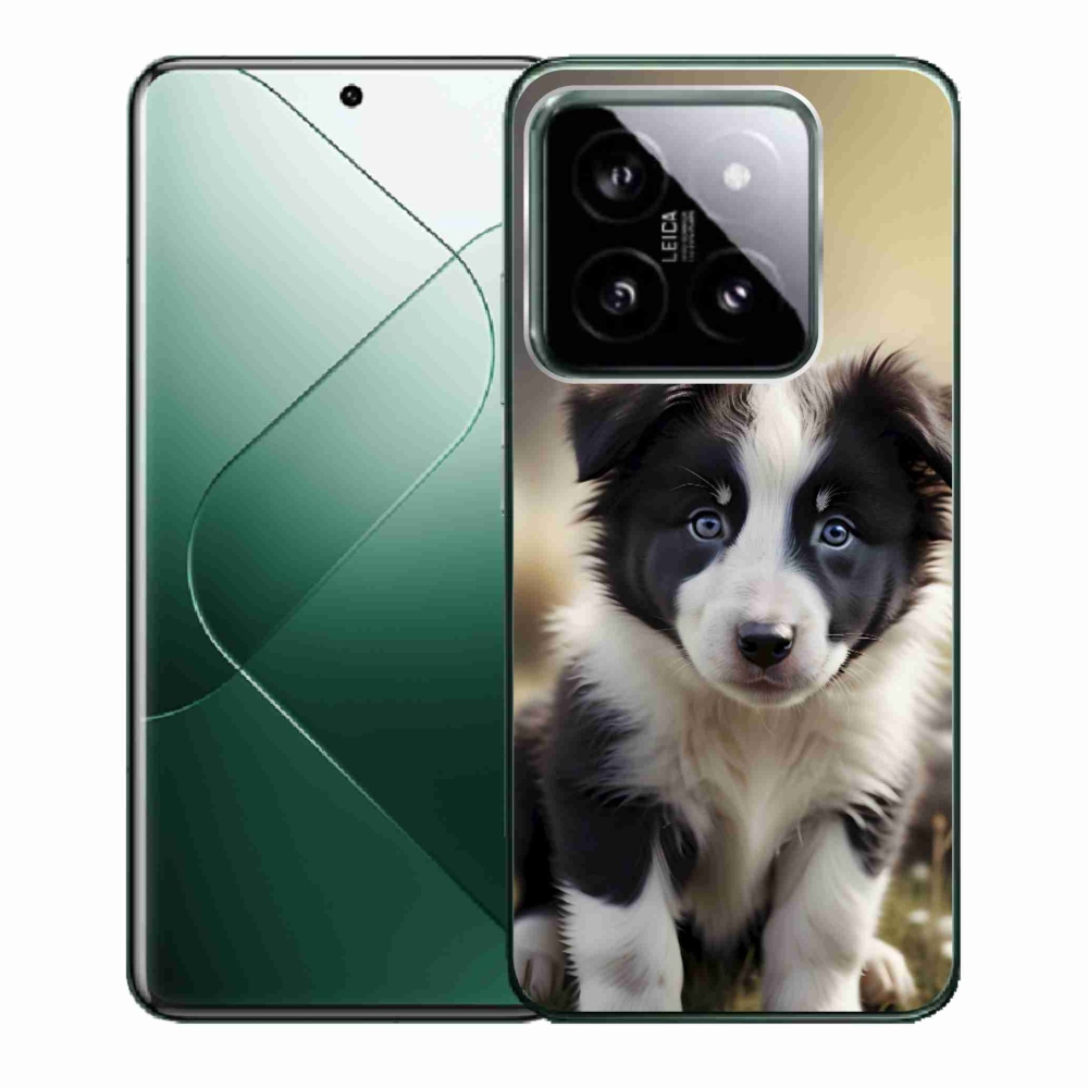 Gelový kryt mmCase na Xiaomi 14 - roztomilá border kolie