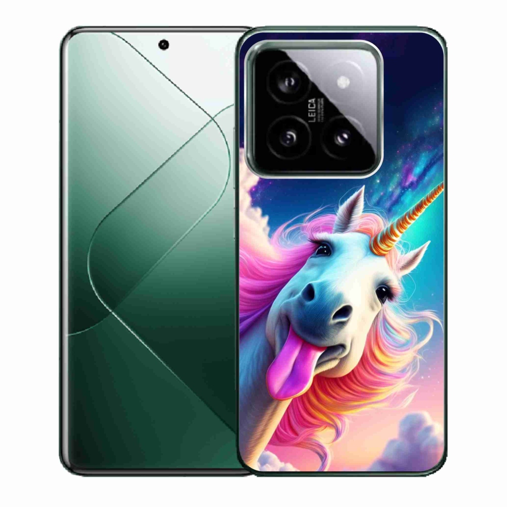 Gelový kryt mmCase na Xiaomi 14 - šílený jednorožec