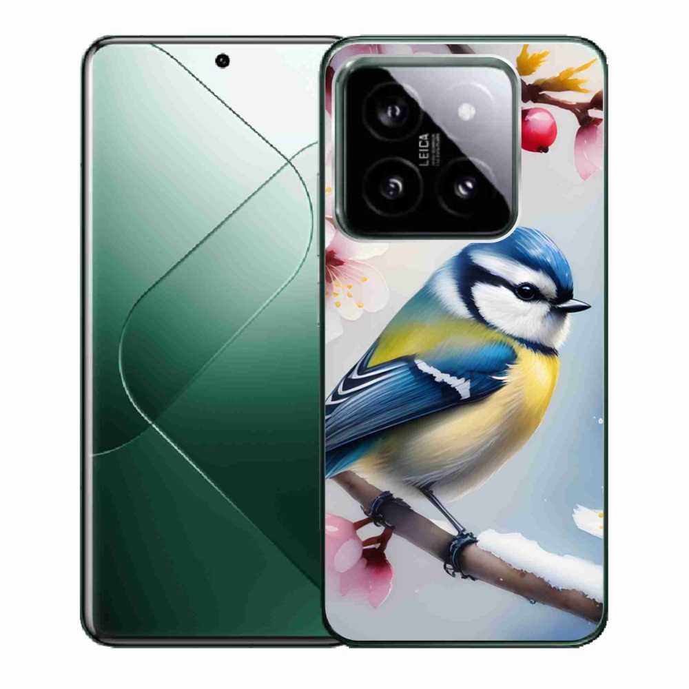 Gelový kryt mmCase na Xiaomi 14 - sýkorka