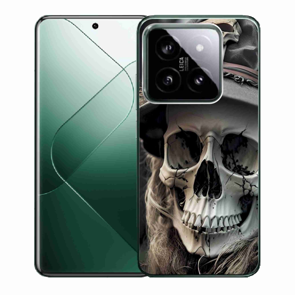 Gelový kryt mmCase na Xiaomi 14 - temná lebka