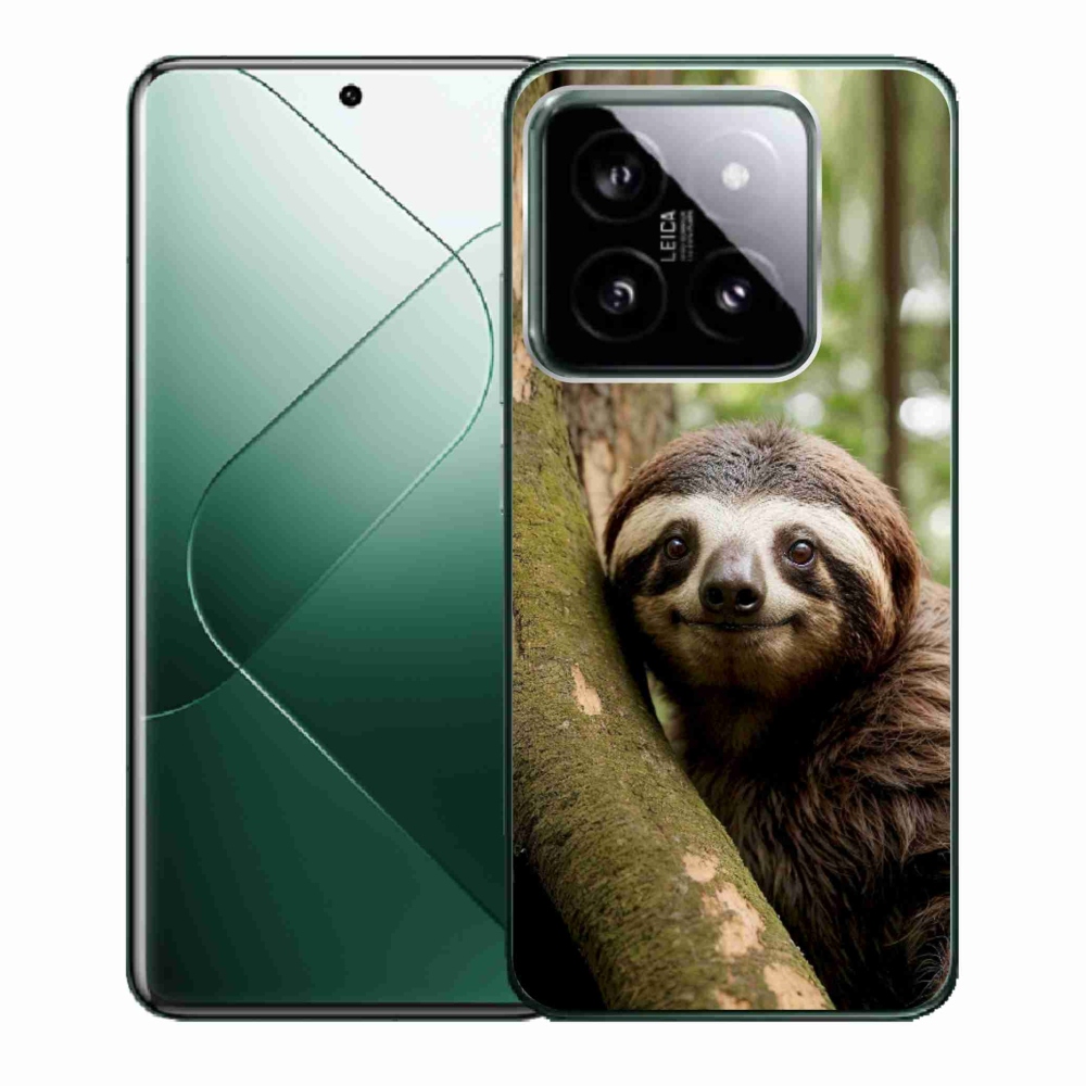 Gelový kryt mmCase na Xiaomi 14 - usměvavý lenochod
