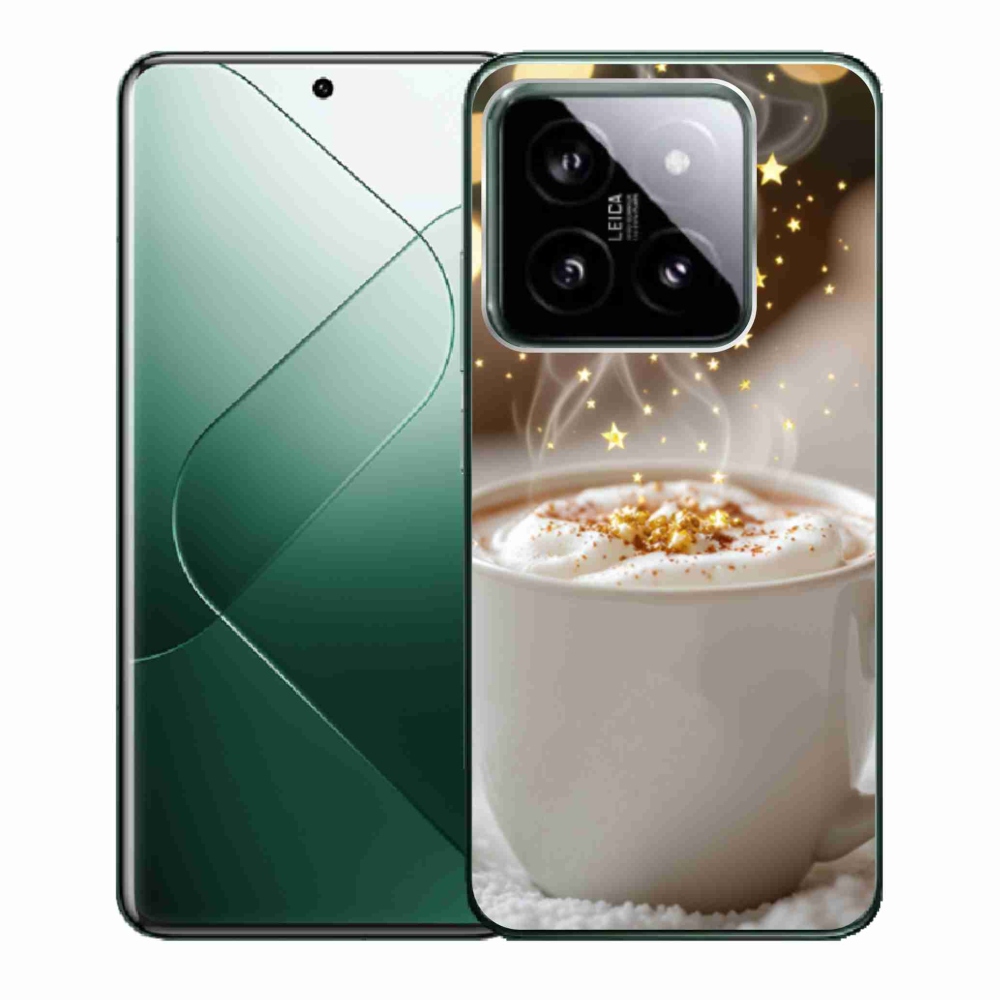 Gelový kryt mmCase na Xiaomi 14 - vánoční horký nápoj