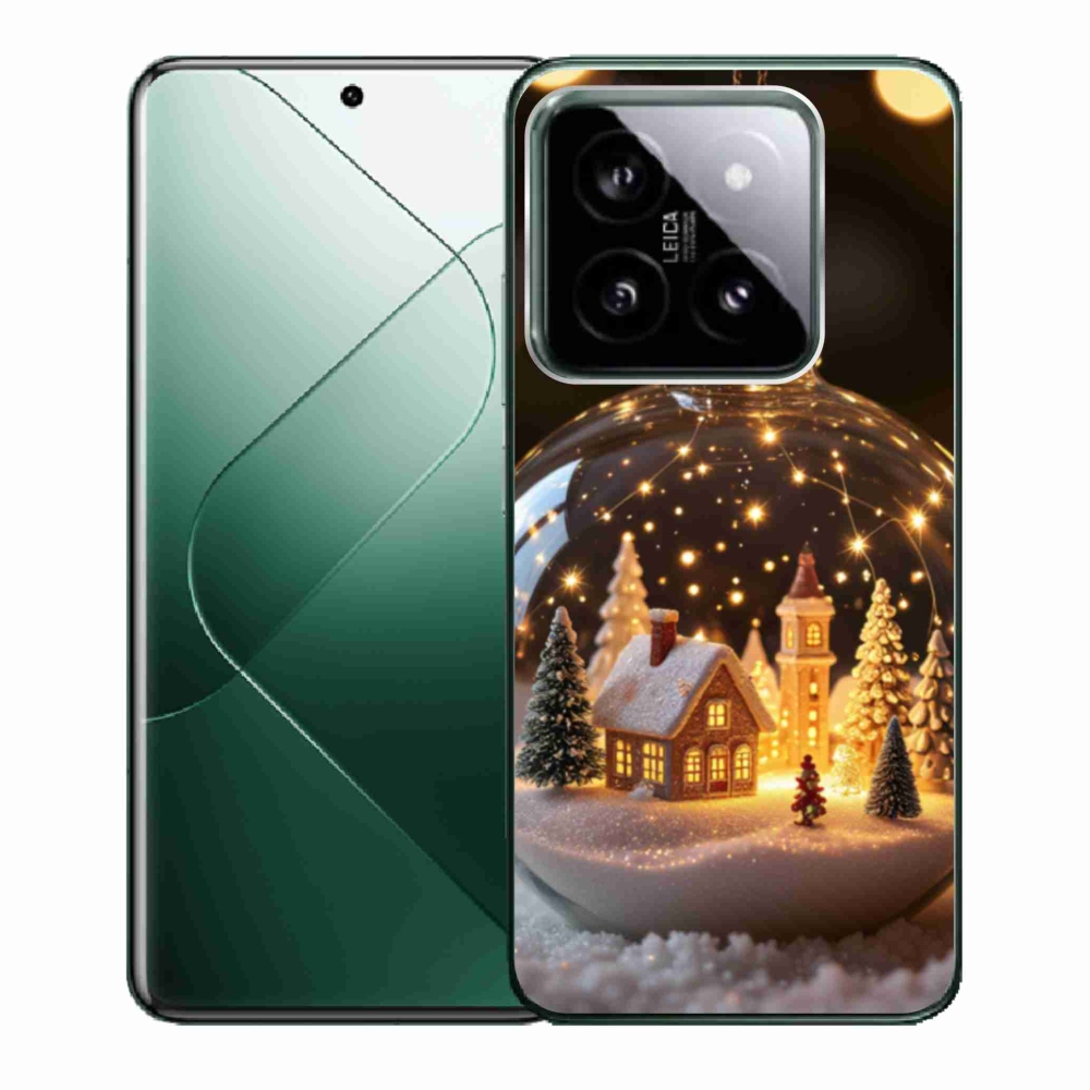 Gelový kryt mmCase na Xiaomi 14 - vánoční koule 3