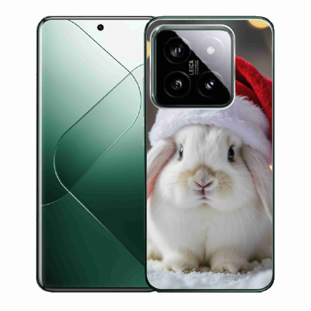 Gelový kryt mmCase na Xiaomi 14 - vánoční králík