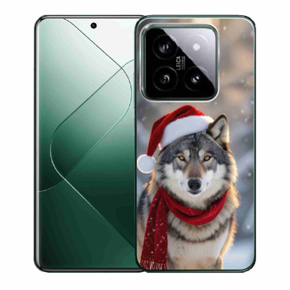 Gelový kryt mmCase na Xiaomi 14 - vánoční vlk