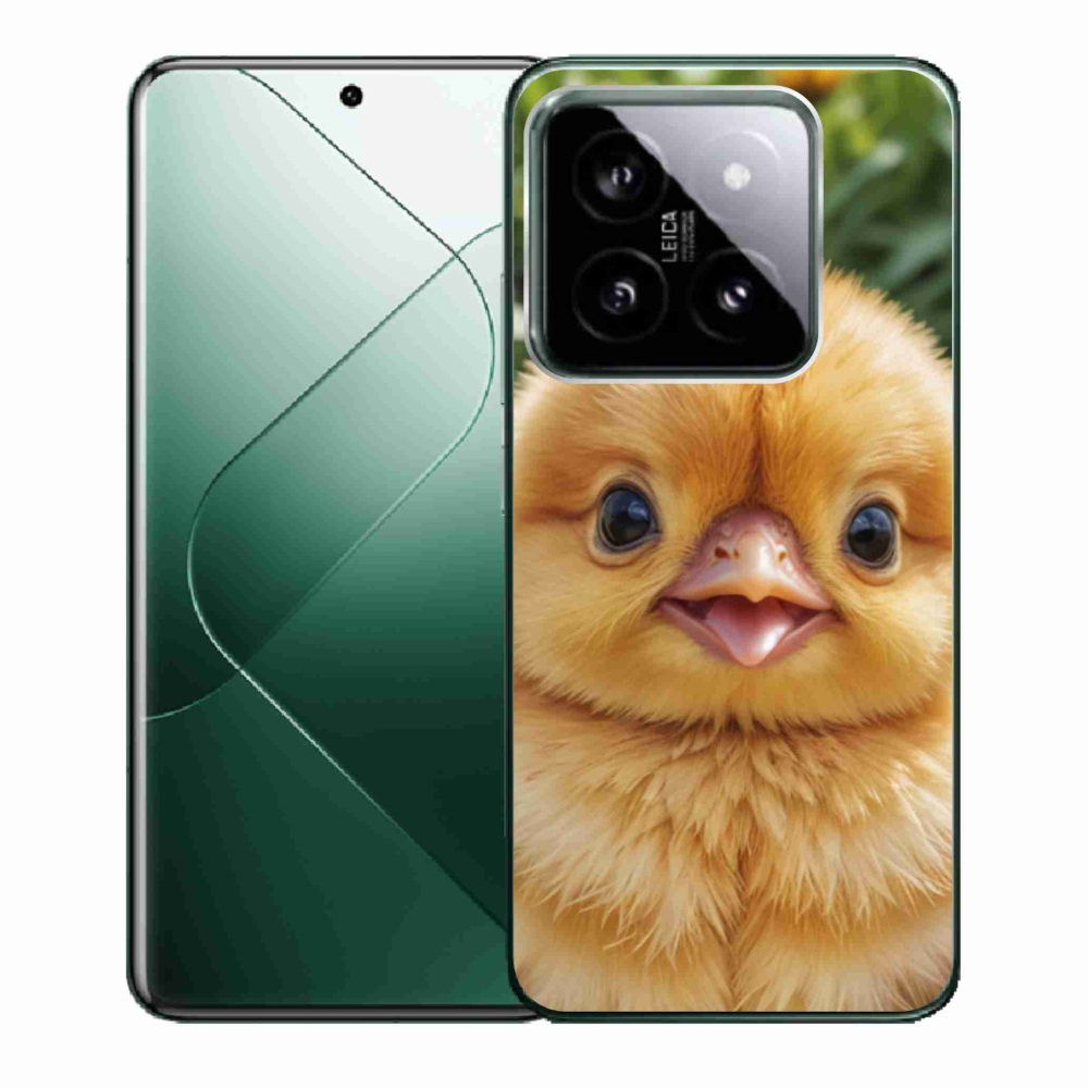 Gelový kryt mmCase na Xiaomi 14 - veselé kuřátko