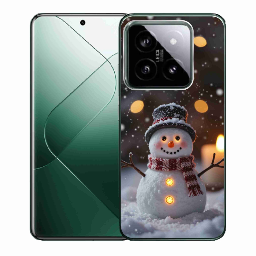 Gelový kryt mmCase na Xiaomi 14 - veselý sněhulák