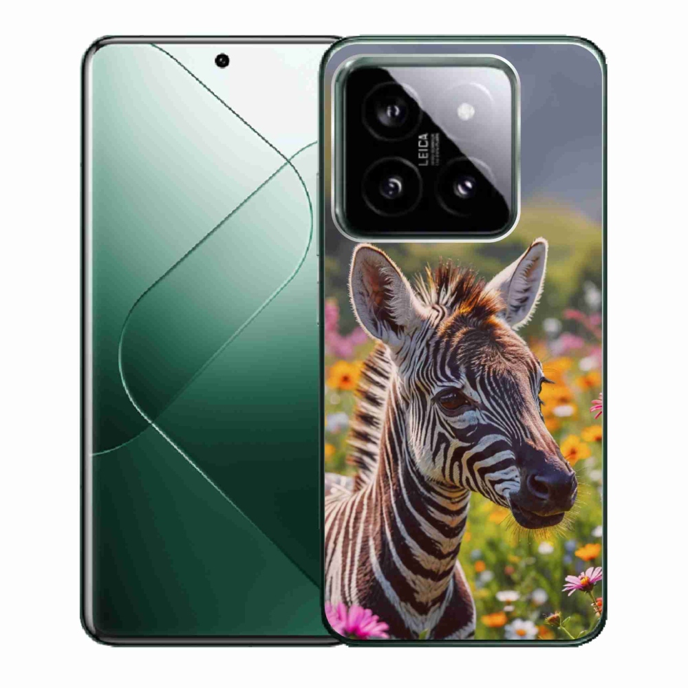 Gelový kryt mmCase na Xiaomi 14 - zebra na louce
