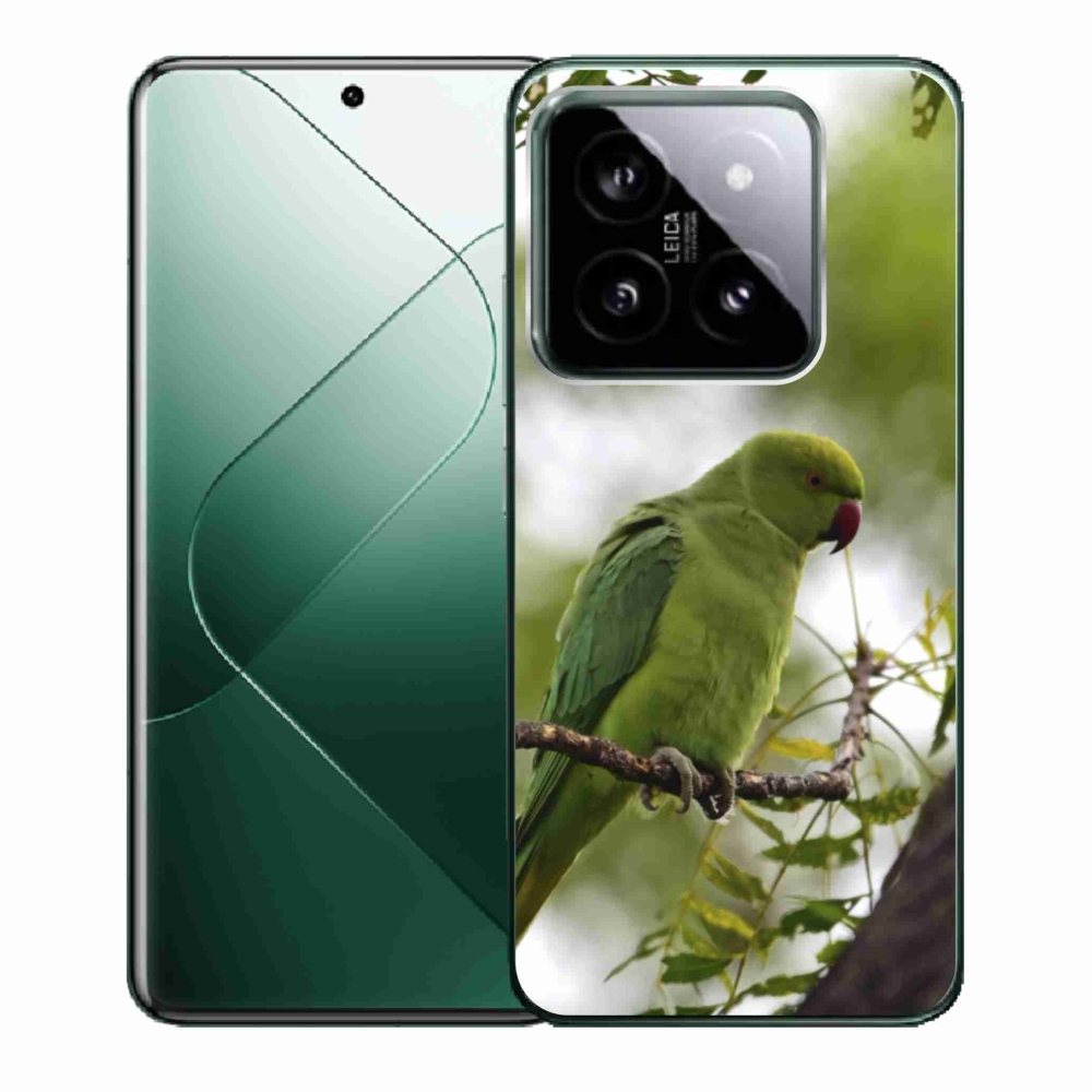 Gelový kryt mmCase na Xiaomi 14 - zelený papoušek