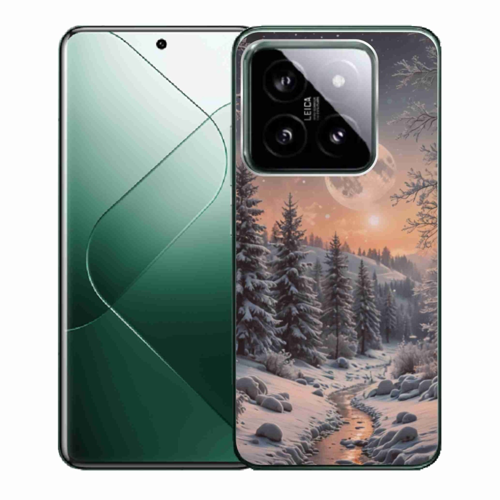 Gelový kryt mmCase na Xiaomi 14 - zimní krajina 2