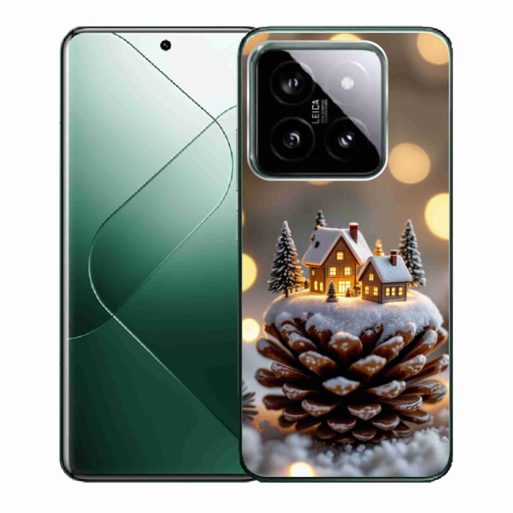 Gelový kryt mmCase na Xiaomi 14 - zimní vesnička
