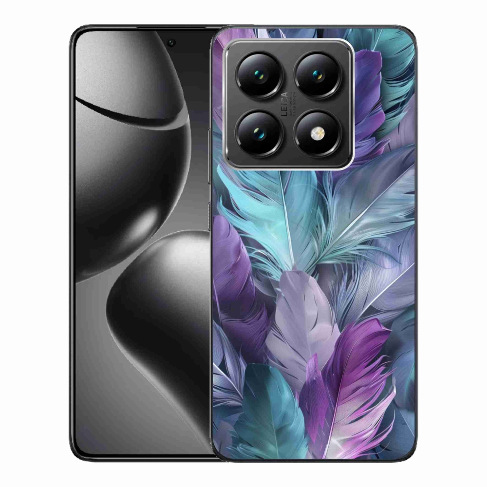 Gelový kryt mmCase na Xiaomi 14T - barevné peří 2