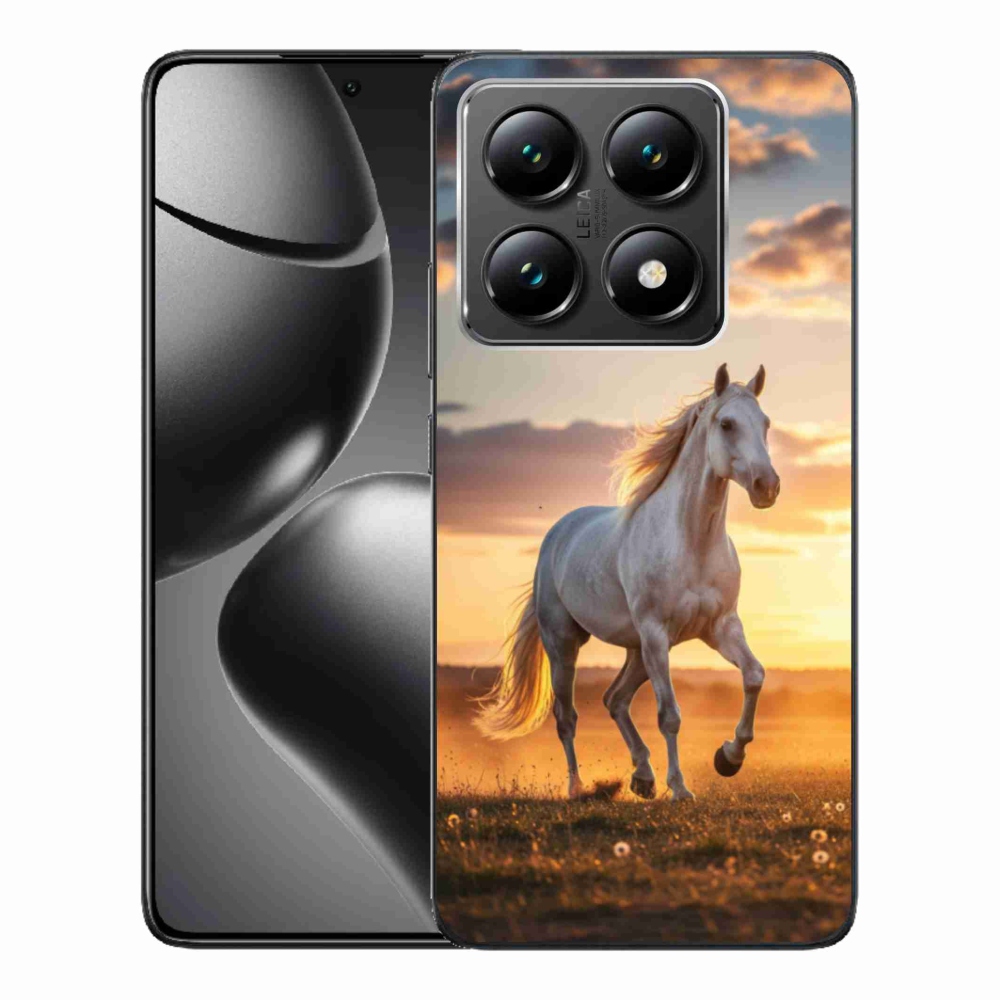 Gelový kryt mmCase na Xiaomi 14T - běžící bílý kůň 2