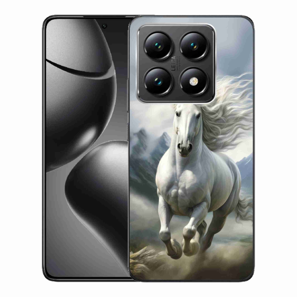 Gelový kryt mmCase na Xiaomi 14T - běžící bílý kůň 3