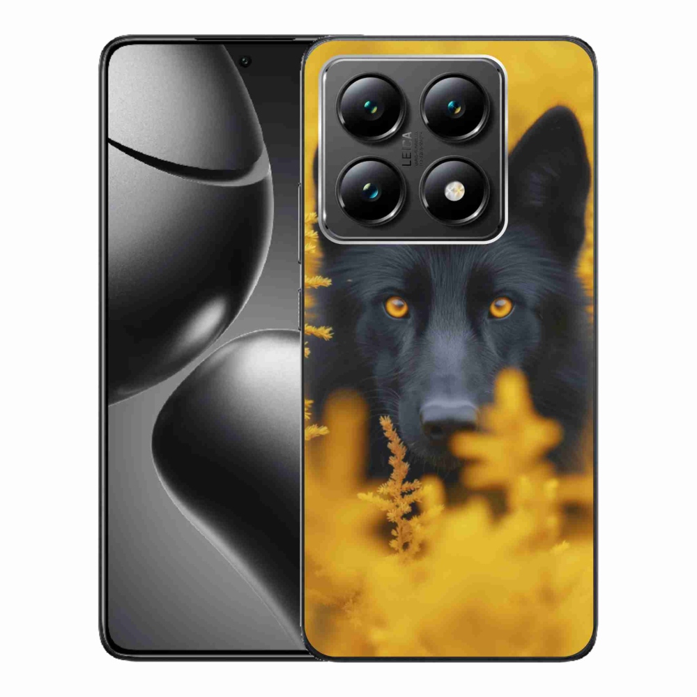 Gelový kryt mmCase na Xiaomi 14T - černý vlk 2