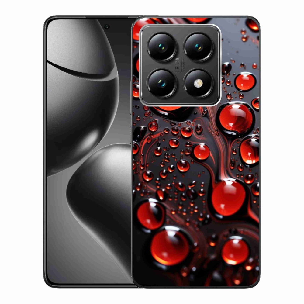 Gelový kryt mmCase na Xiaomi 14T - červené kapky 2