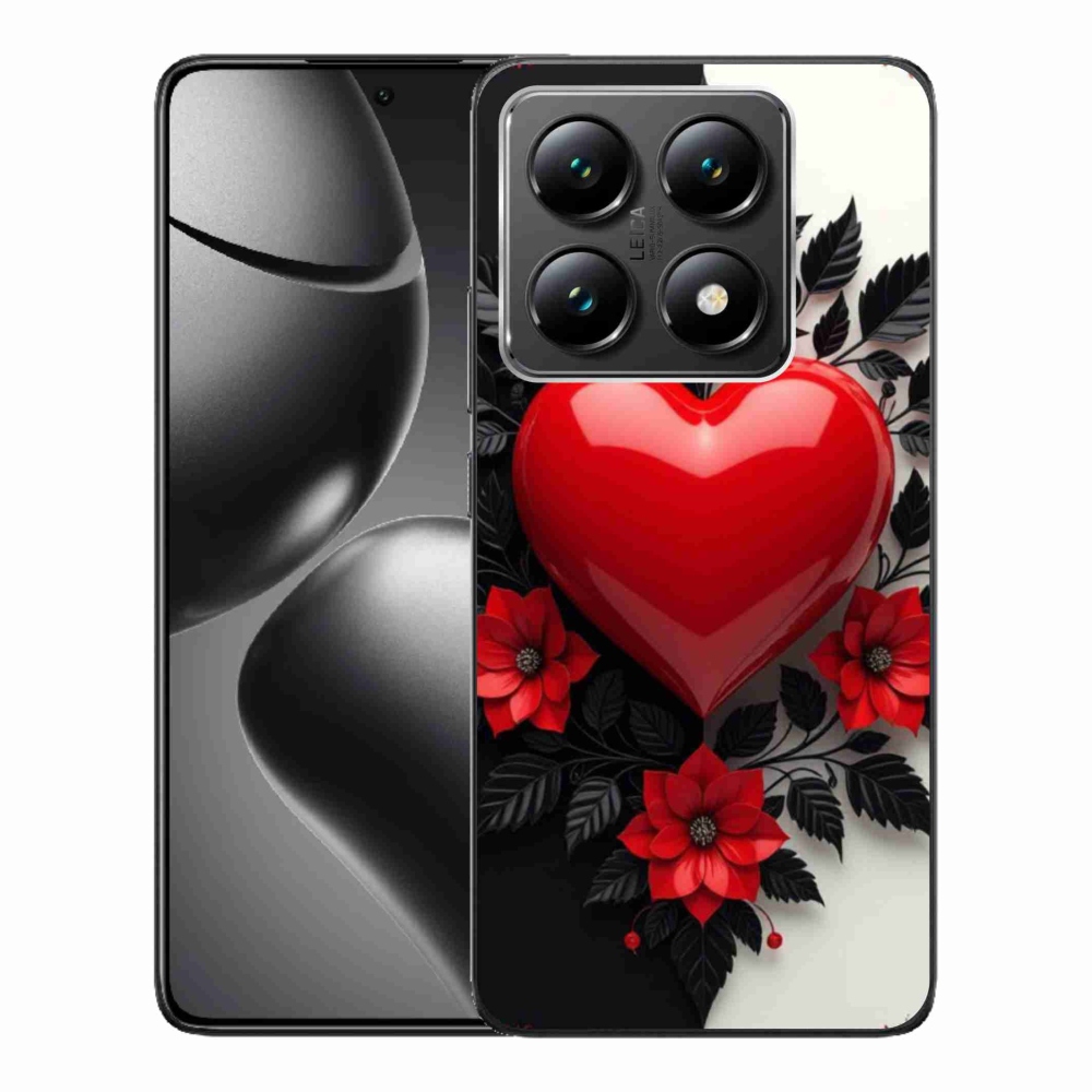 Gelový kryt mmCase na Xiaomi 14T - červené srdce