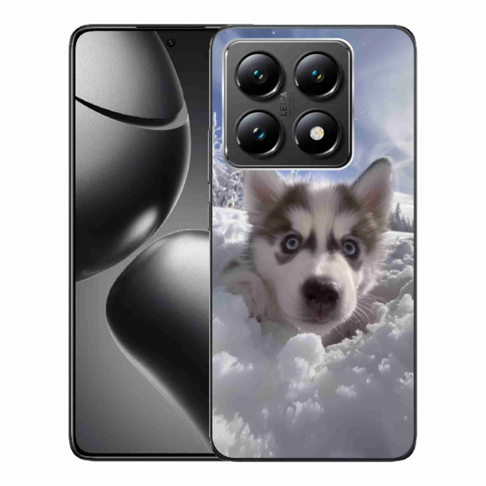 Gelový kryt mmCase na Xiaomi 14T - husky ve sněhu