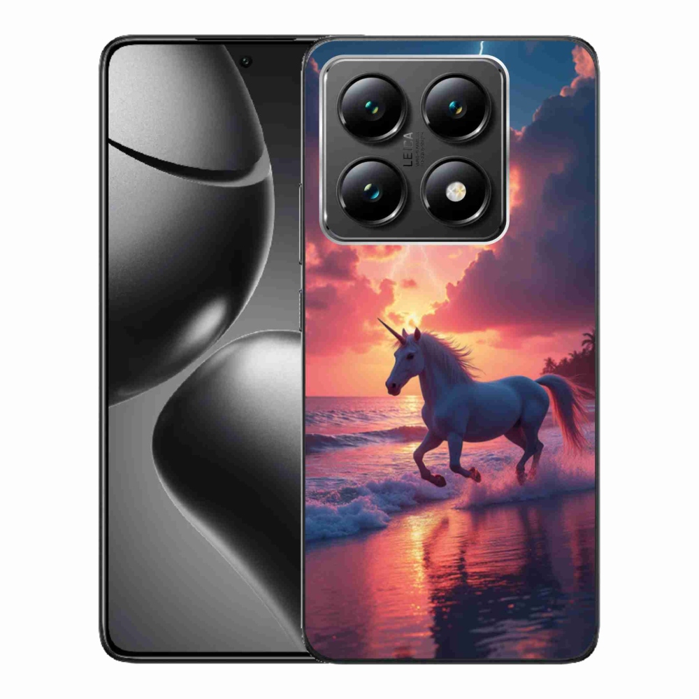 Gelový kryt mmCase na Xiaomi 14T - jednorožec na pláži