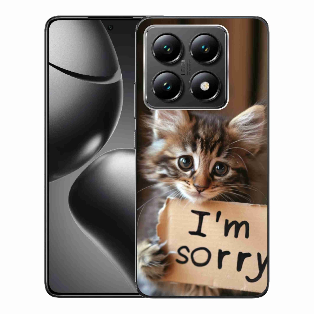 Gelový kryt mmCase na Xiaomi 14T - kočíčí omluva