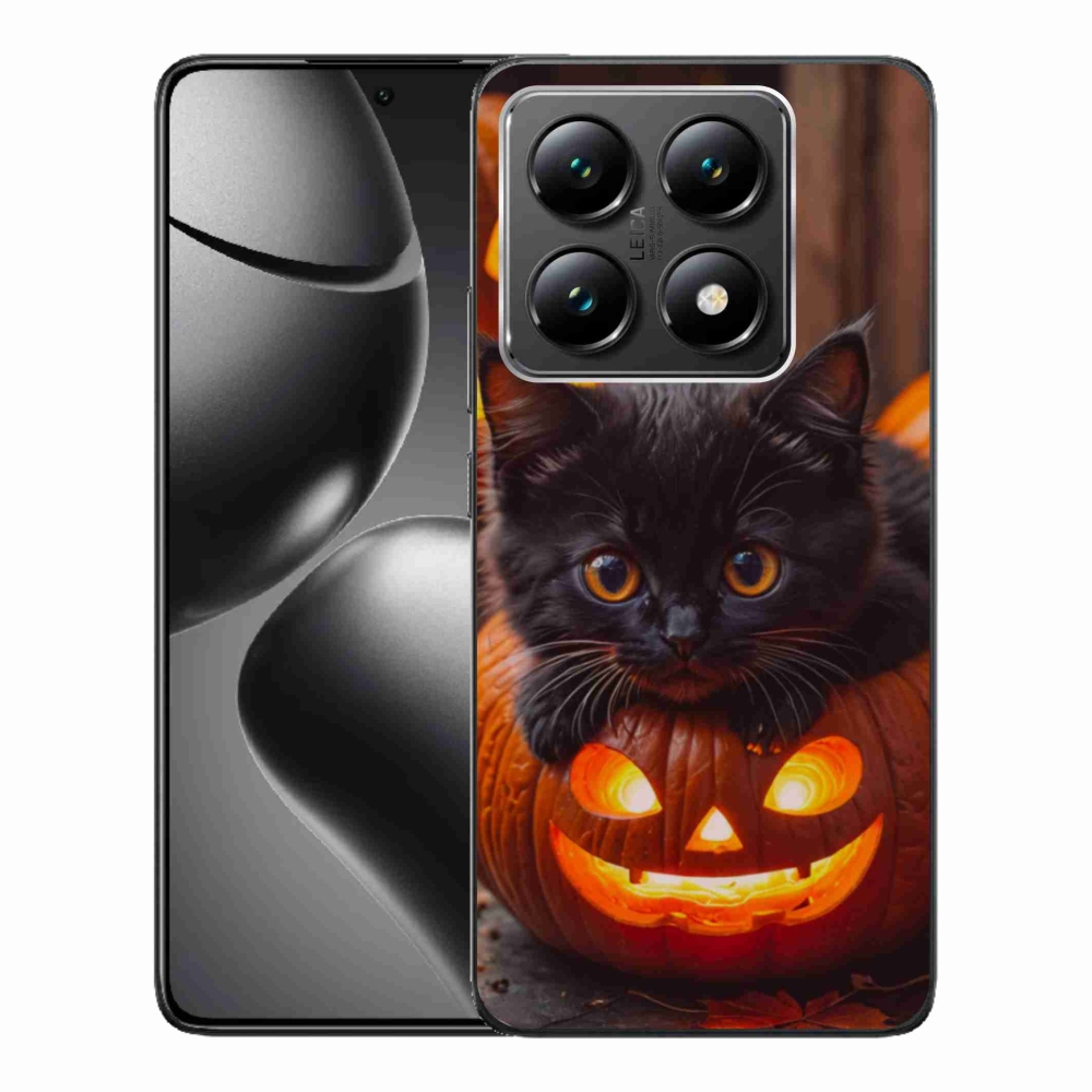 Gelový kryt mmCase na Xiaomi 14T - kotě a dýně