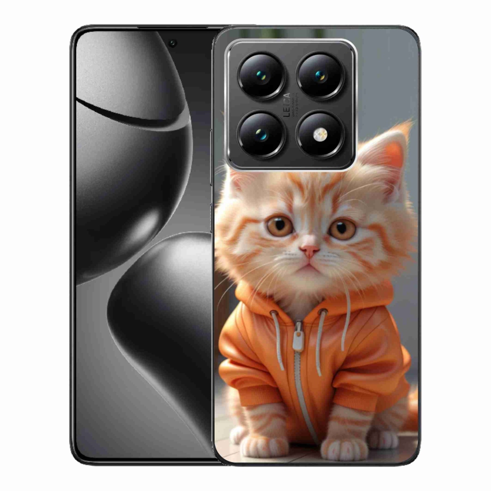 Gelový kryt mmCase na Xiaomi 14T - kotě v mikině